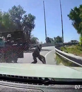 Emboscada en la autopista: atropelló a dos ladrones que intentaron asaltarlo