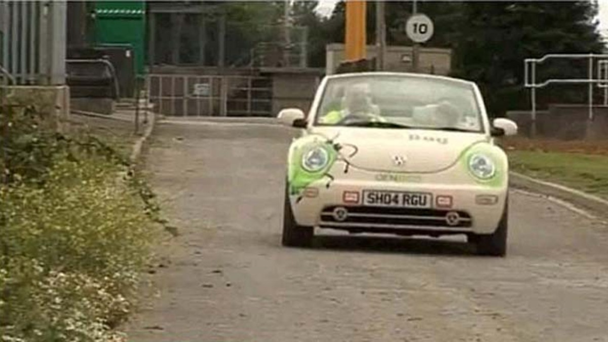 El auto que anda con excremento