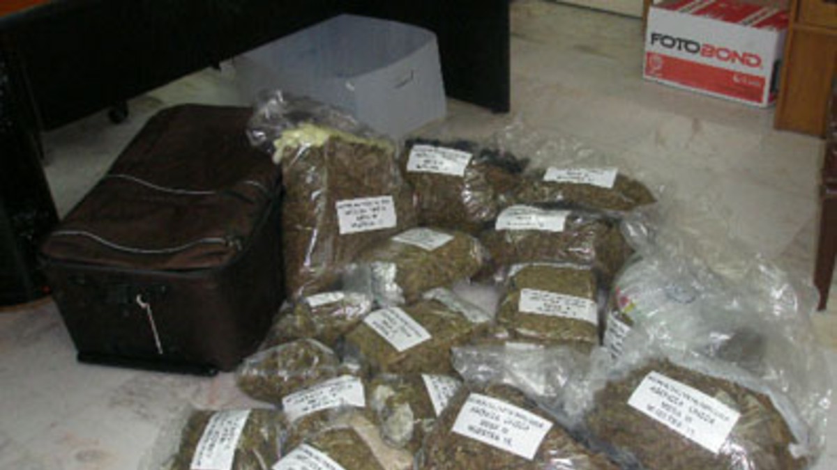 Una pareja llevaba 93 kilos de marihuana en el auto