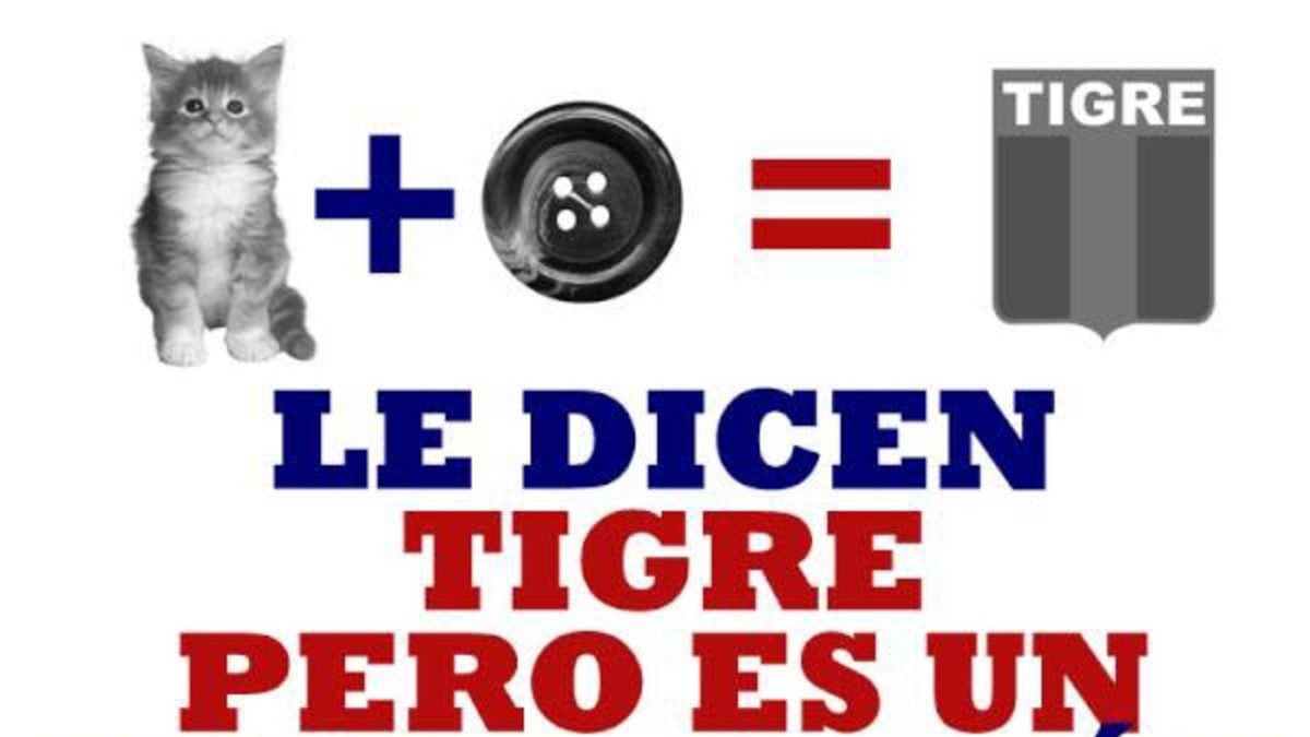 Afiche del Ciclón compara a Tigre con un "minino"