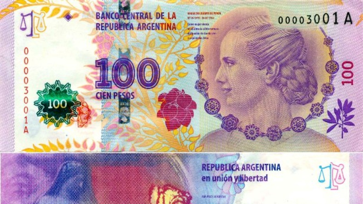 Ya circulan los billetes de $100 con la cara de Evita