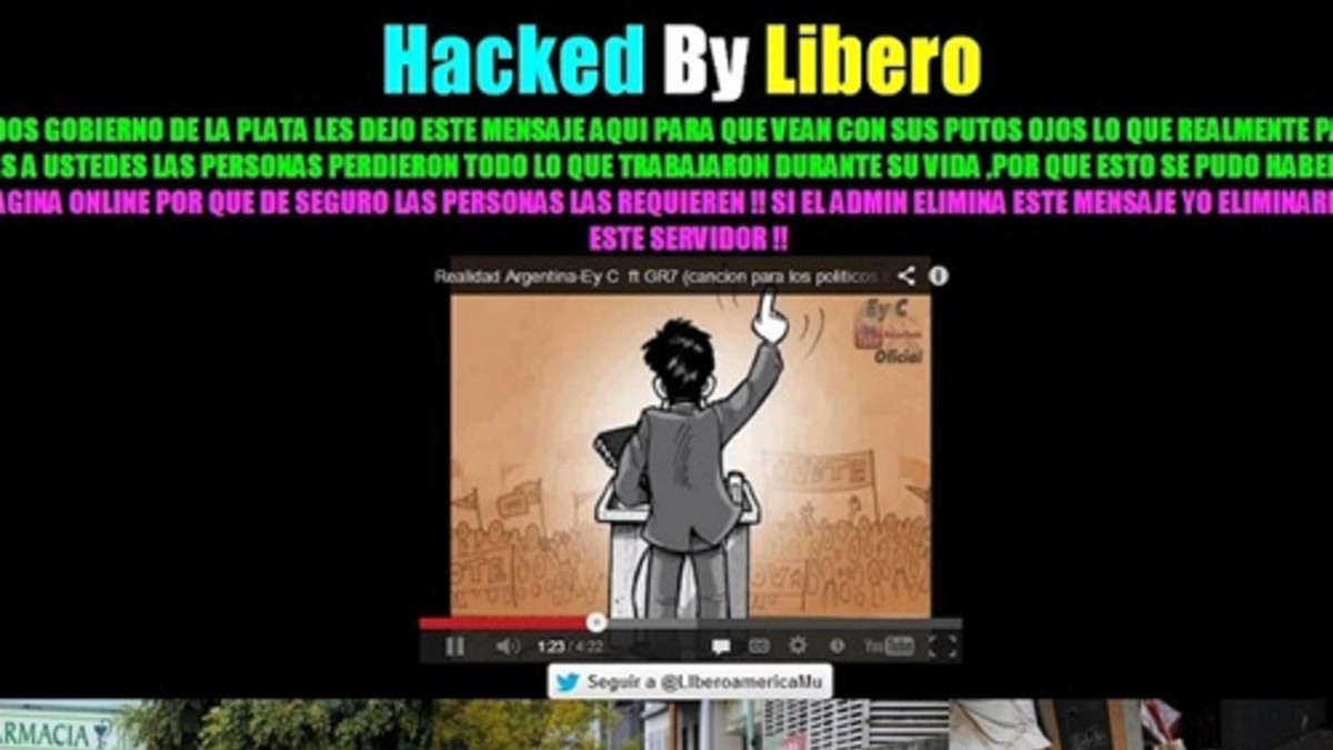 Hackearon la página de La Plata con fotos del temporal