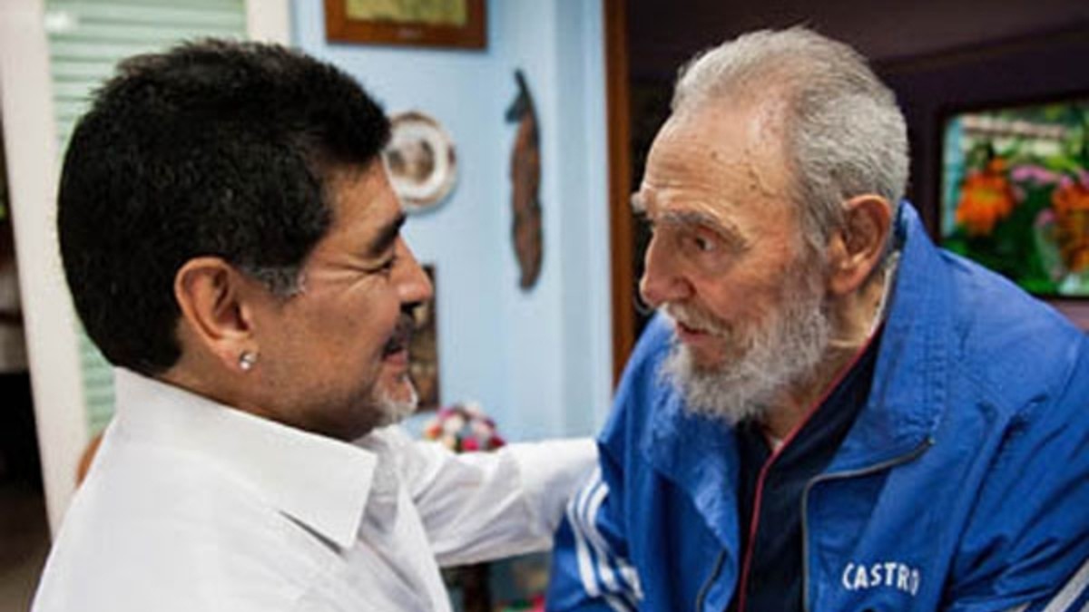 Diego viajó a Cuba y se reunió con Fidel Castro