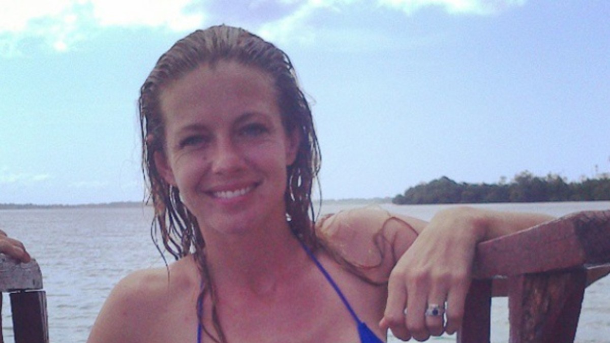 Geraldine se escapó a un  paraíso en el Mar Caribe