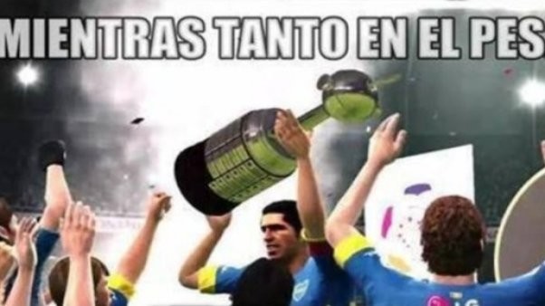 River festeja con afiches la eliminación de Boca