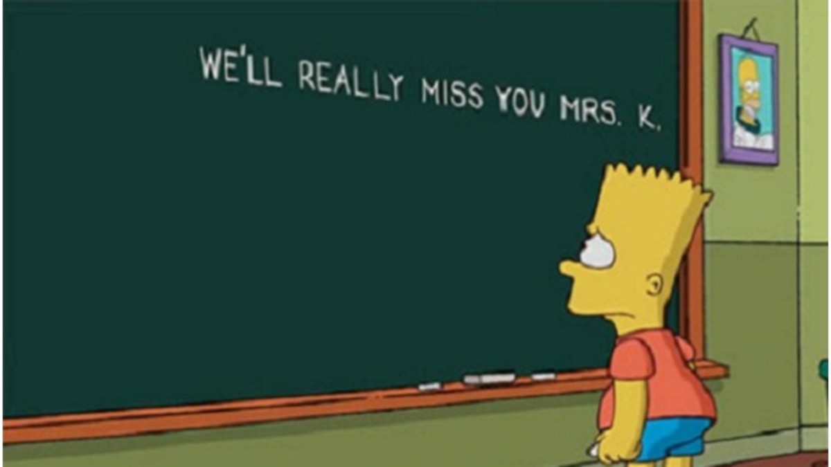 La triste despedida de Bart Simpson a su profesora