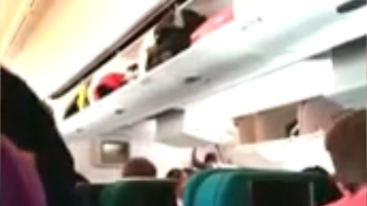 El video filmado dentro del avión que fue derribado