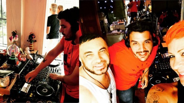 Las fotos de la fiesta de Cardone con un juez y una bailarina de caño