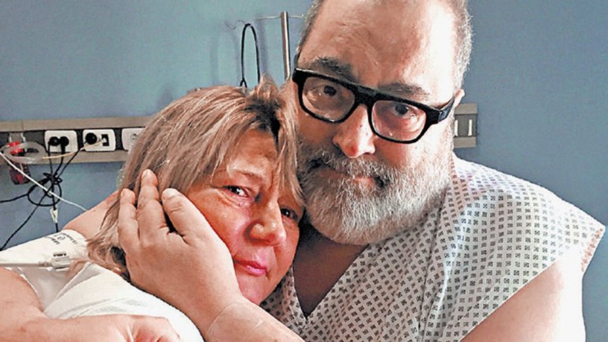 La foto de Lanata con la mujer que le donó un riñón