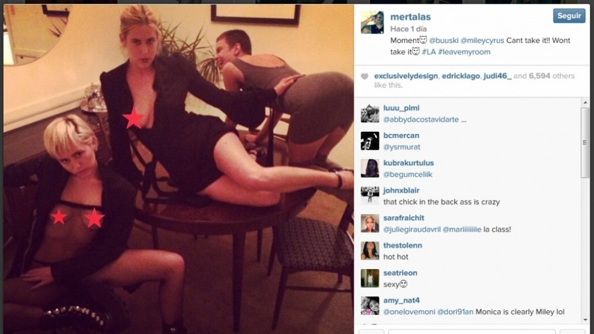 Miley Cyrus se mostró “enfiestada” con las hijas de Demi Moore
