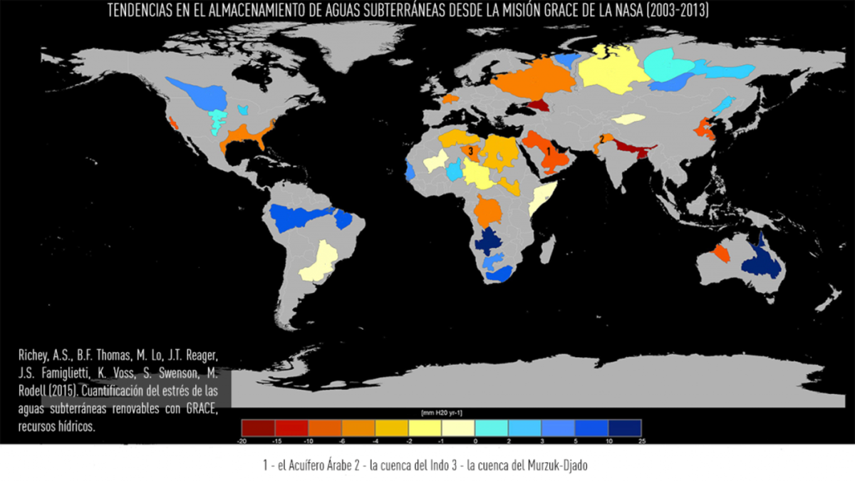Un mapa muestra cómo el mundo se queda sin agua