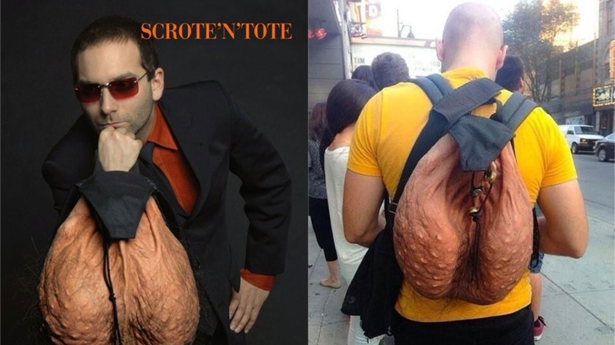 Crean una mochila con forma de escroto que es furor