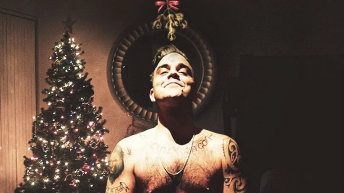 Robbie Williams festejó la Navidad ¡desnudo!