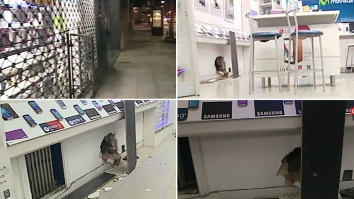 Boqueteros robaron un negocio de celulares en Recoleta