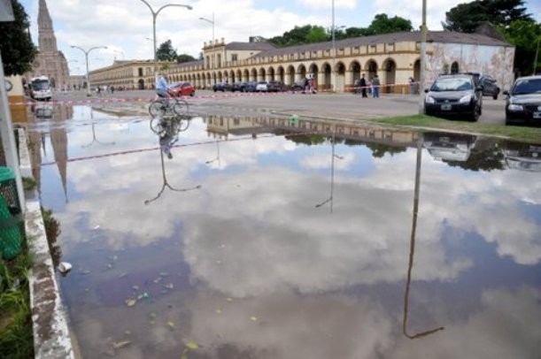 Así está Luján bajo el agua
