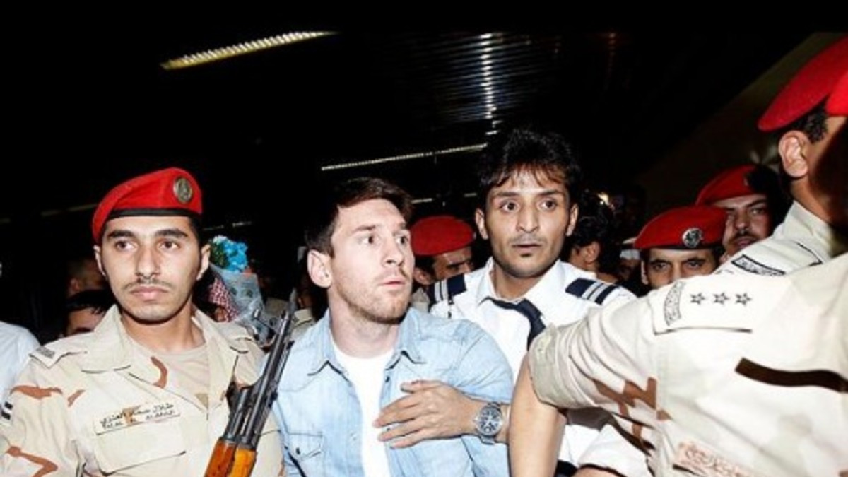 Messi llegó a Arabia Saudita y se pegó un flor de susto