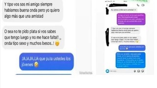 "No te pido plata, sólo sexo y muchos besos"
