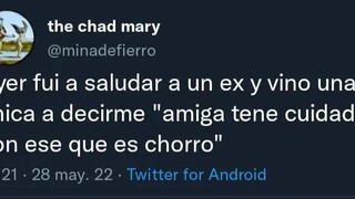 "Fui a saludar a mi ex y una chica me dijo: 'Tené cuidado que es chorro'"