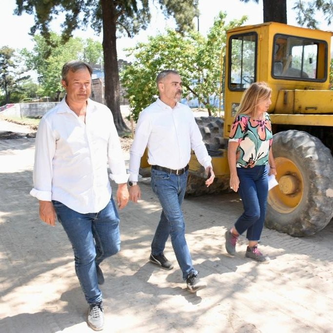 Prosperan las obras de urbanización en Brown- Prosperan las obras de urbanización en Brown