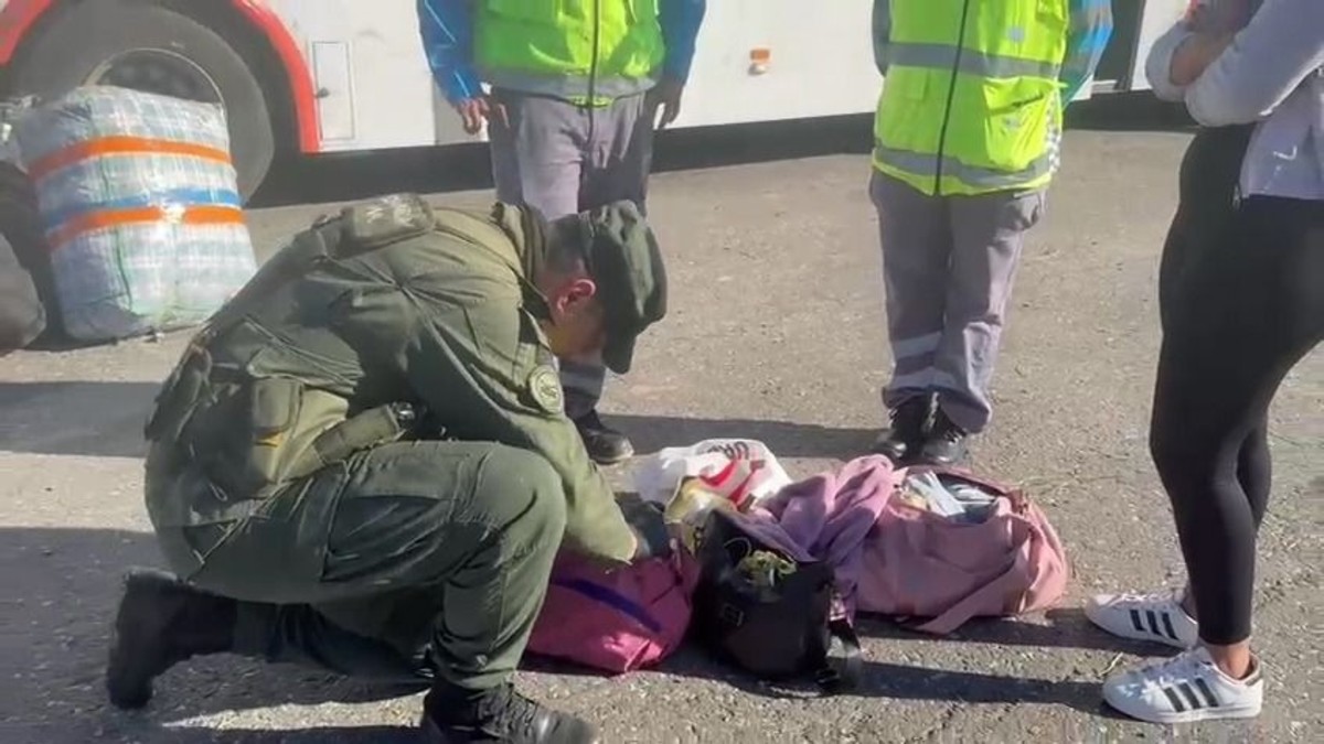Operativo “bolso rosa”: la detuvieron en un micro con más de 3 kilos de cocaína en San Juan