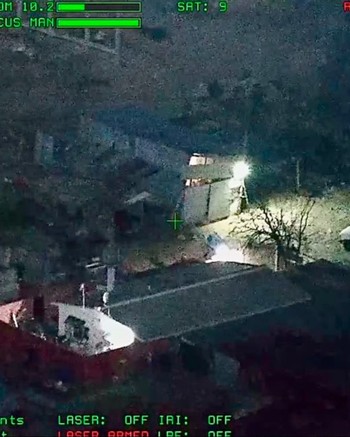 Un dron termográfico y un helicóptero para darle el golpe de gracia a una banda narco