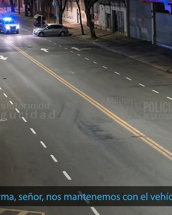Robaron un auto a mano armada, cruzaron el puente Alsina y un patrullero los chocó para detenerlos
