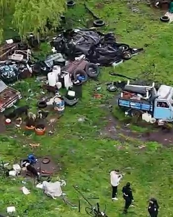 Murió un jubilado de 76 años y le desvalijaron la casa: con drones encontraron autos desguazados